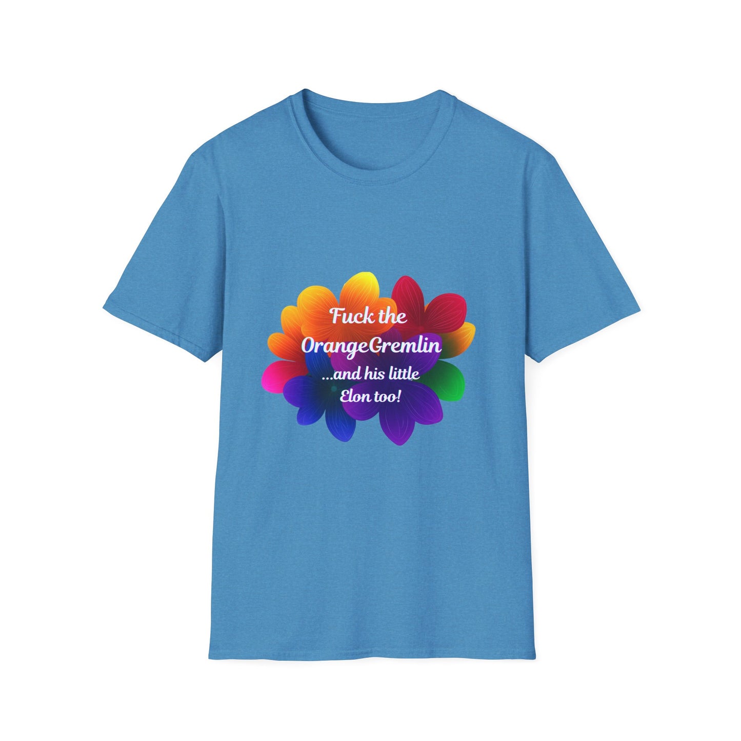 Rainbow Resistance Unisex T-Shirt | Anti-Fascist Flower Power Tee