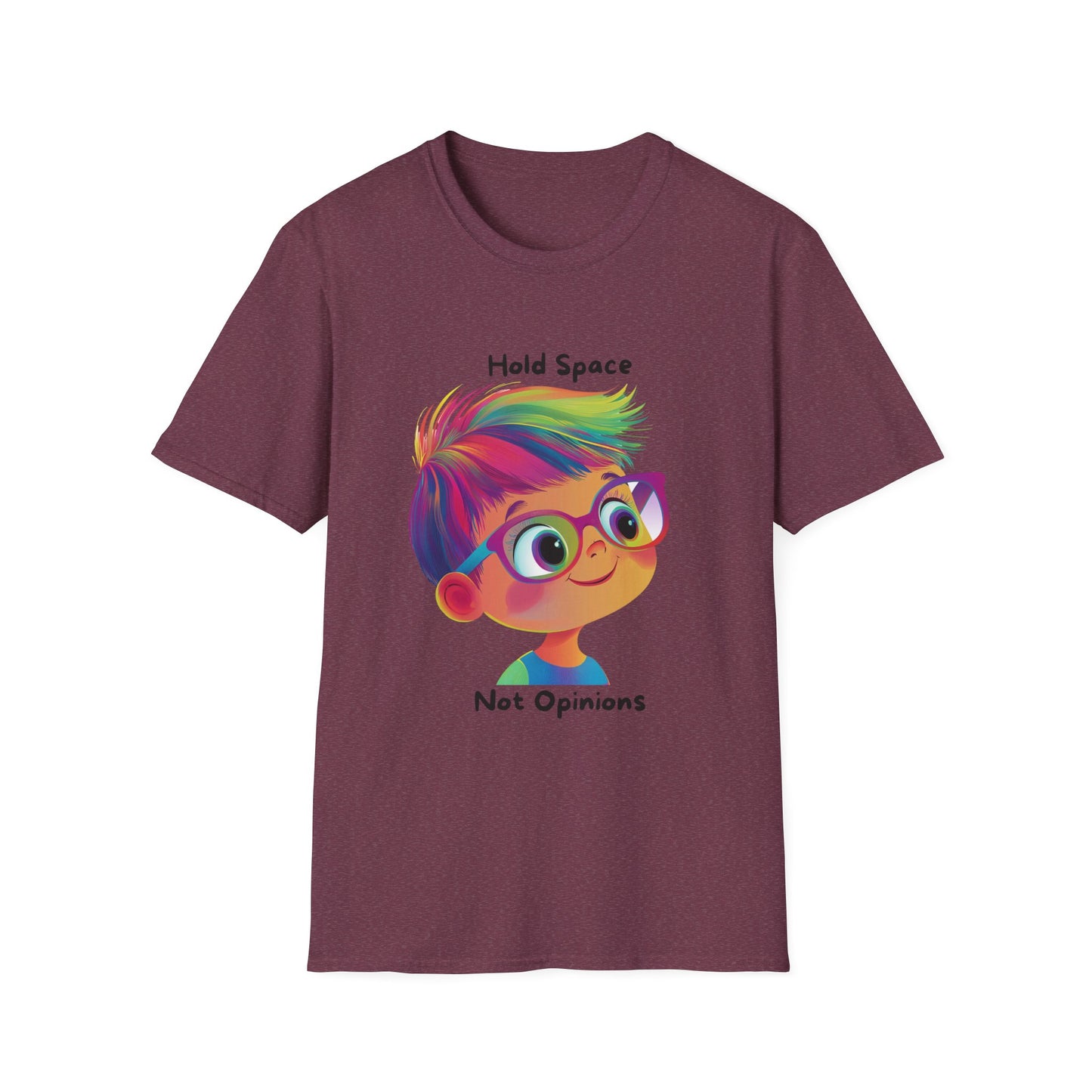 Hold Space Not Opinions Kawaii T-Shirt | Inclusive Dialogue Tee