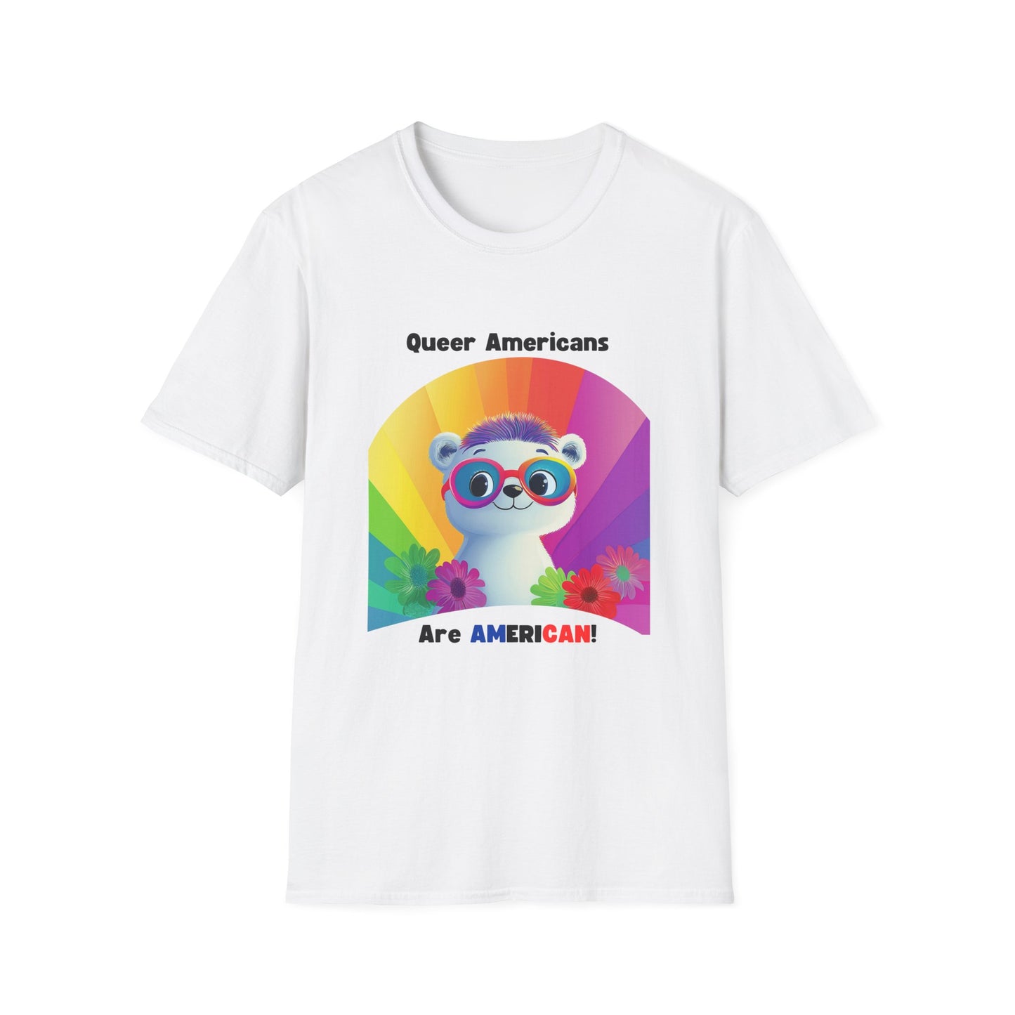 Kawaii Pride Panda Rainbow T-Shirt | LGBTQ+ Cute Animal Rights Tee