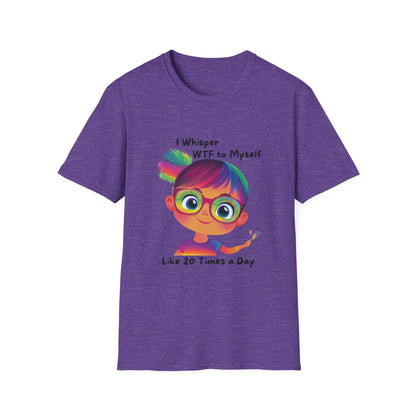 Rainbow Hair WTF Self-Talk Kawaii T-Shirt | Funny Unisex Tee