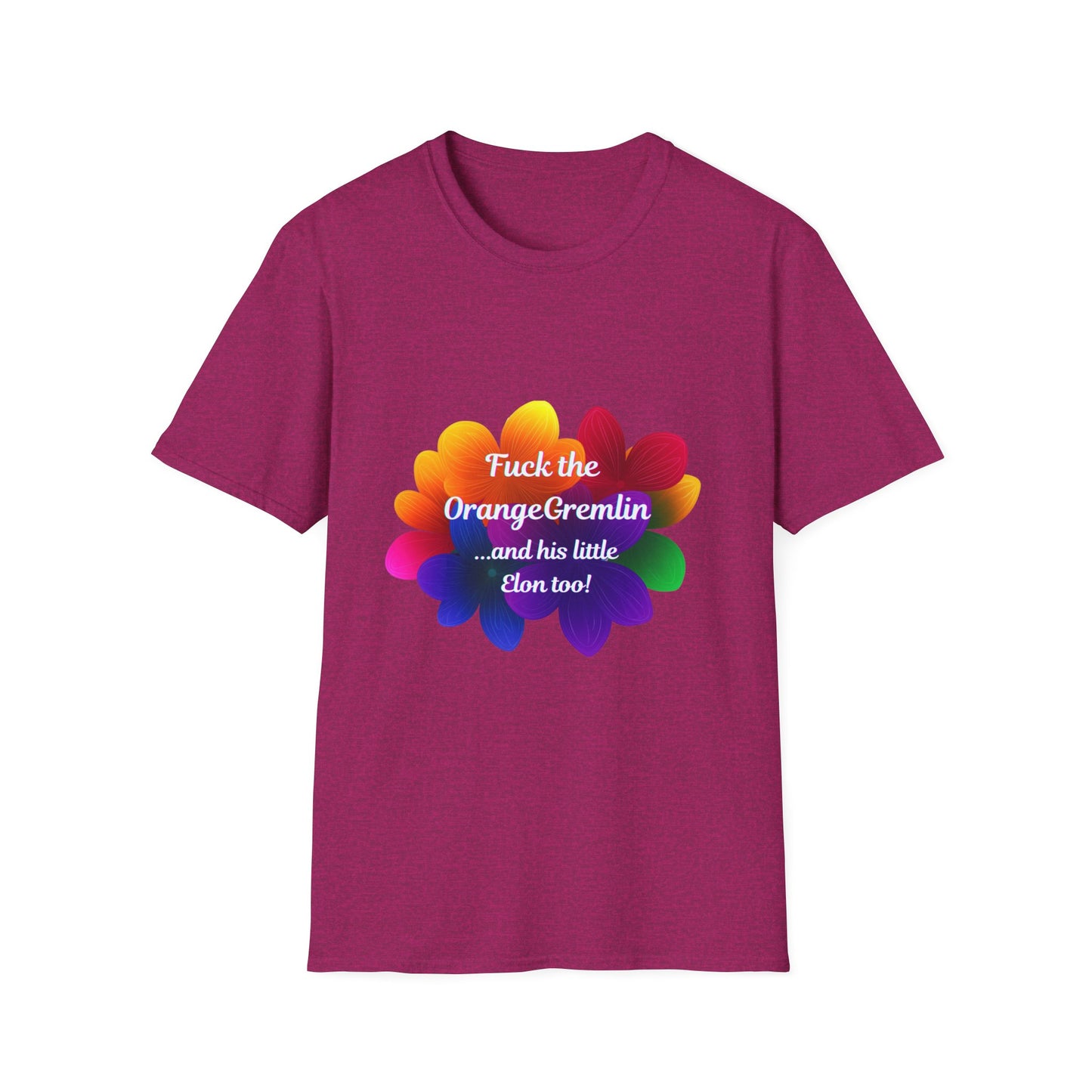 Rainbow Resistance Unisex T-Shirt | Anti-Fascist Flower Power Tee