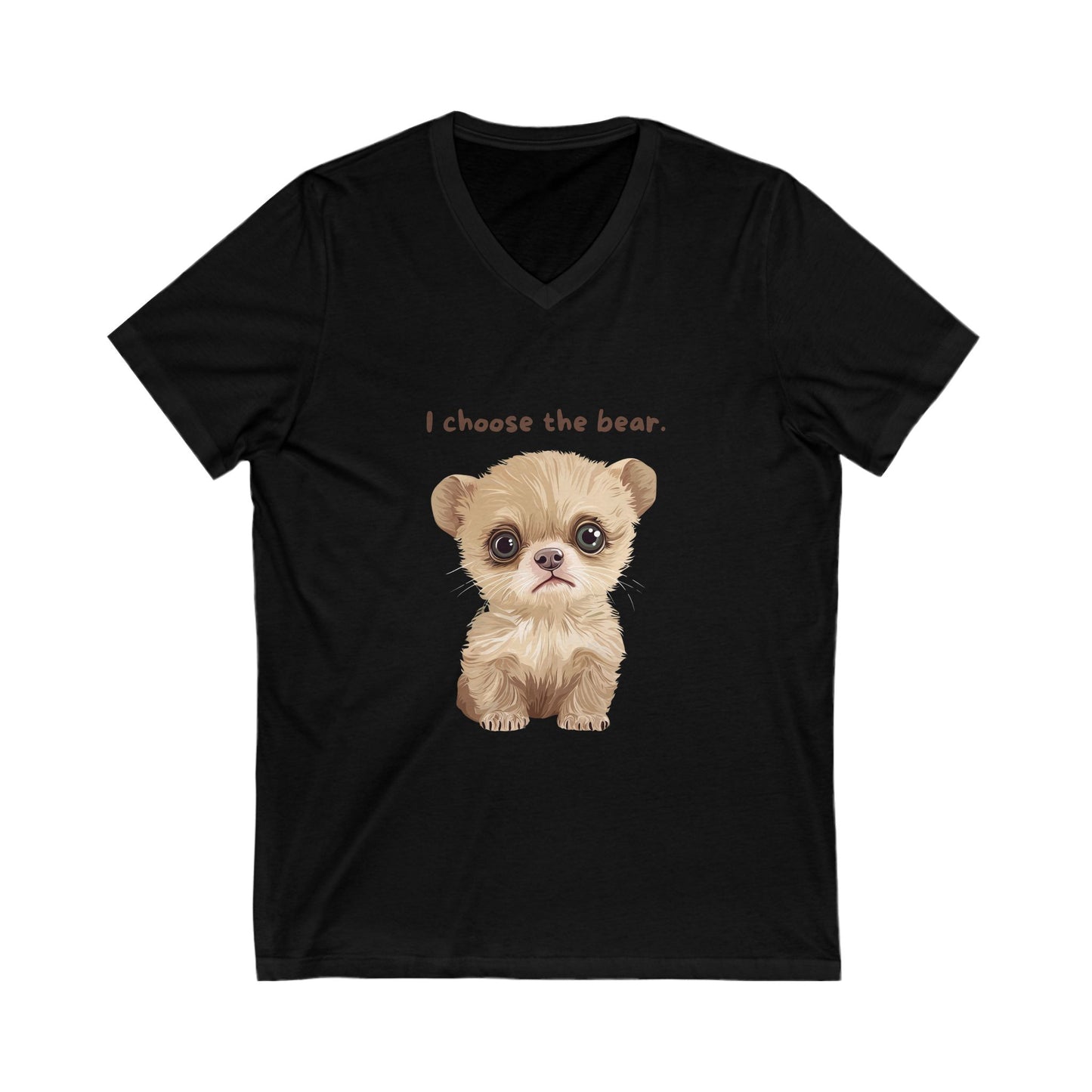 Kawaii Bear V-Neck T-Shirt | Cute Animal Rights Unisex Tee