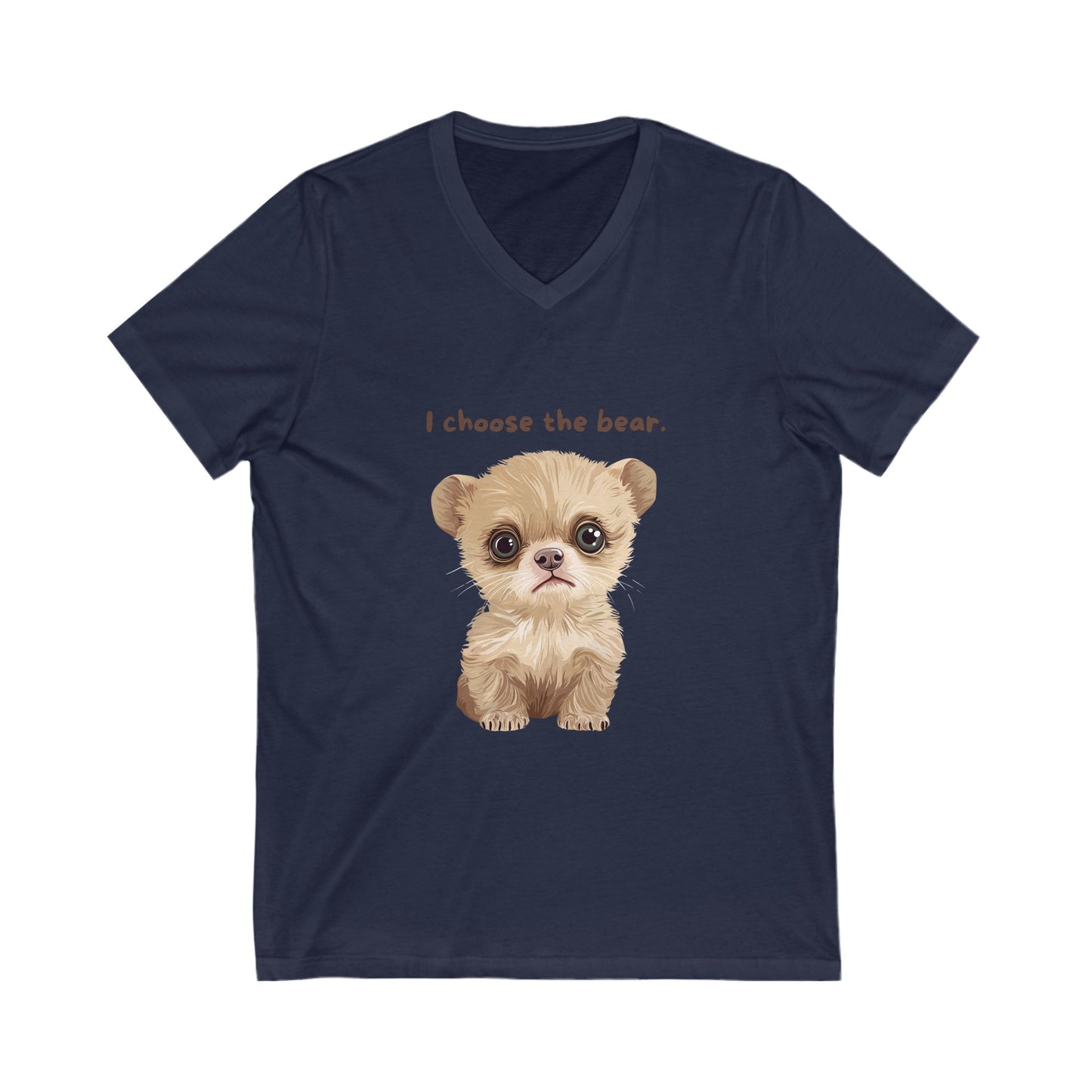 Kawaii Bear V-Neck T-Shirt | Cute Animal Rights Unisex Tee