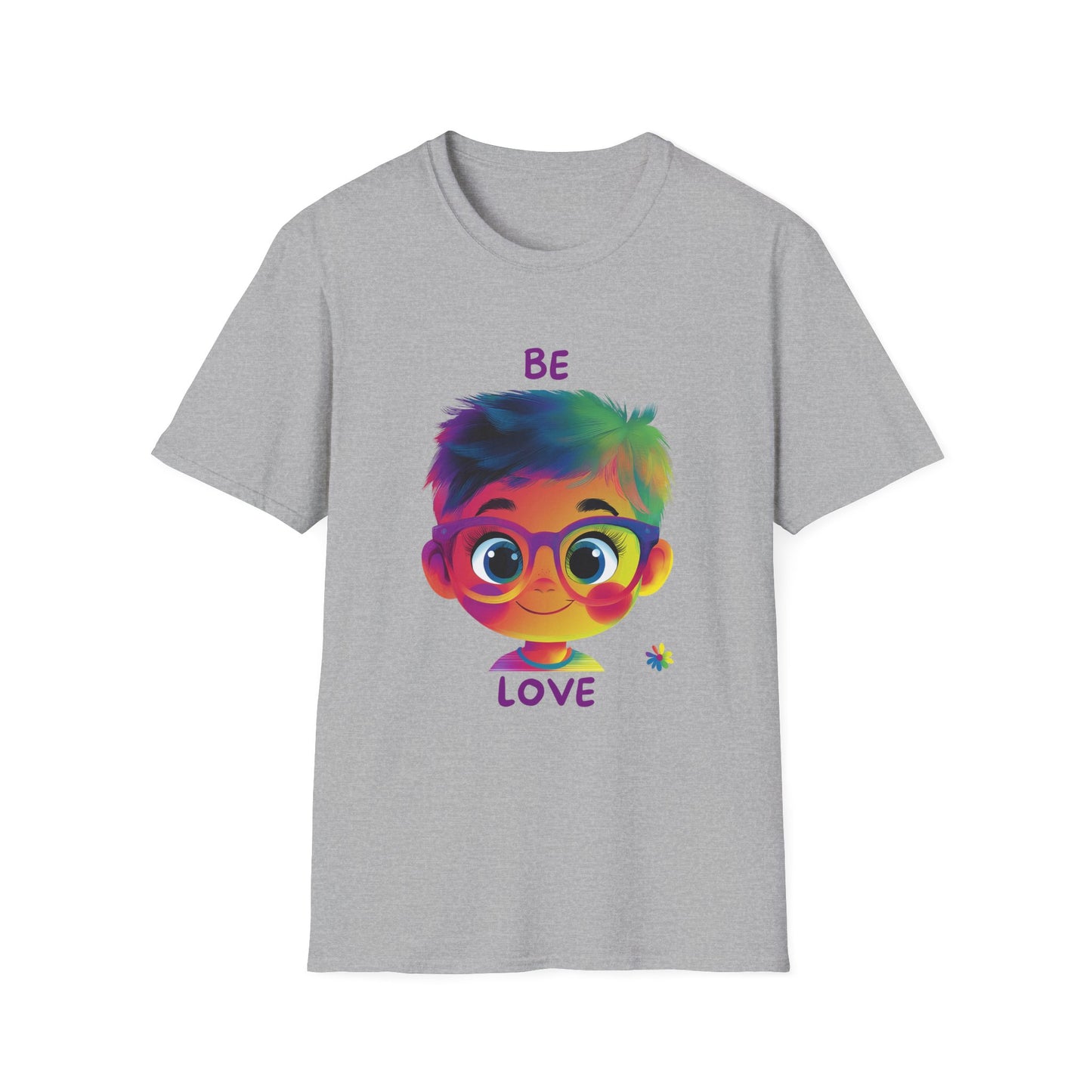 Be Love Rainbow Hair Character T-Shirt | Cute Pride Tee