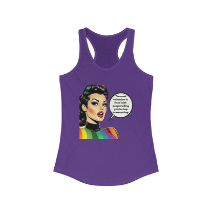Retro Anti-Fascist Women's Racerback Tank | Vintage Activism