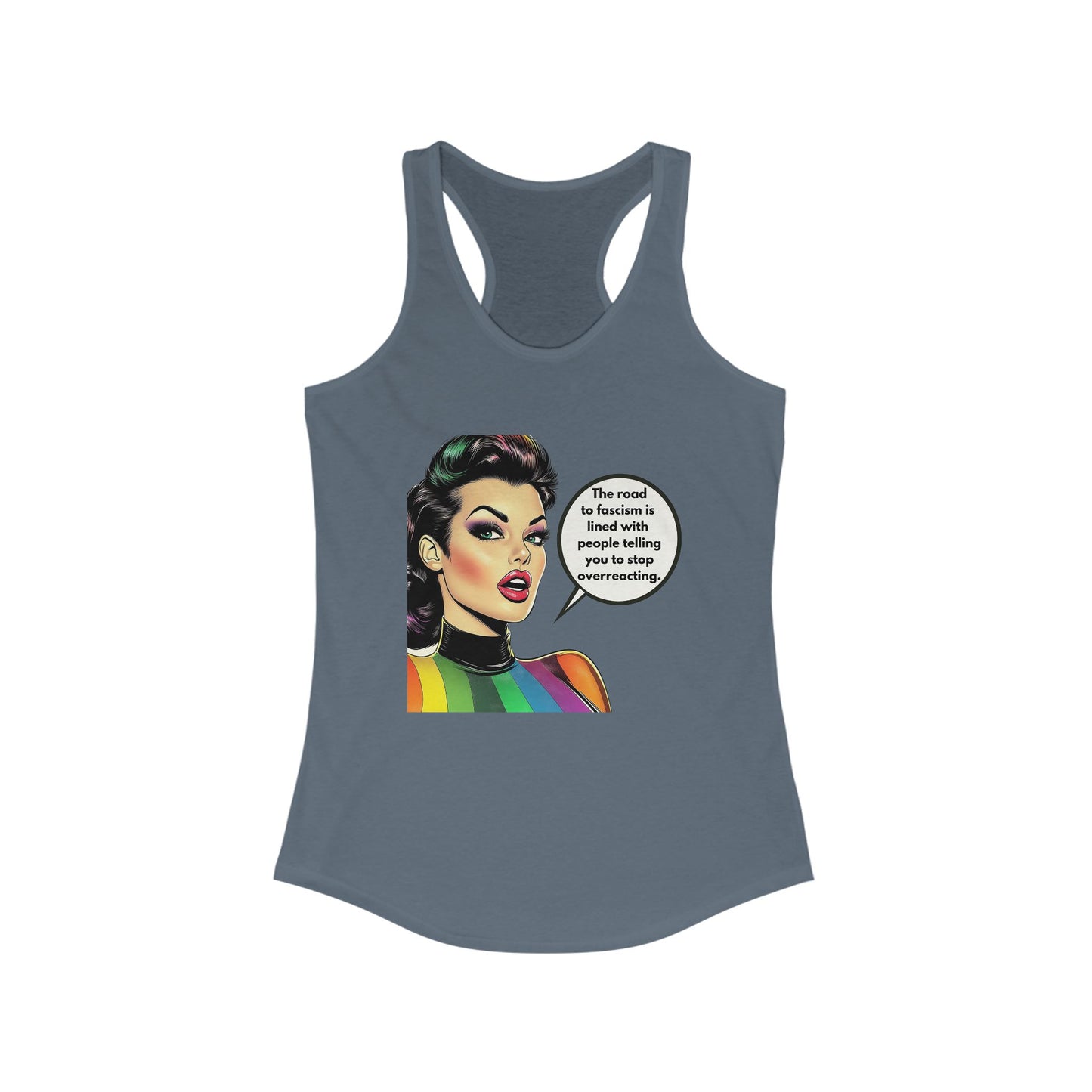 Retro Anti-Fascist Women's Racerback Tank | Vintage Activism