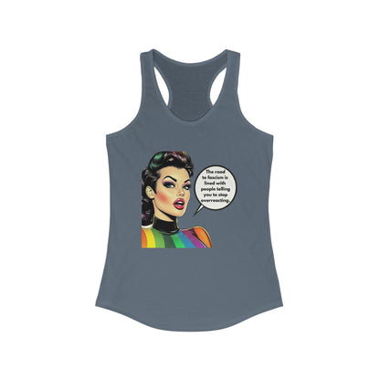 Retro Anti-Fascist Women's Racerback Tank | Vintage Activism