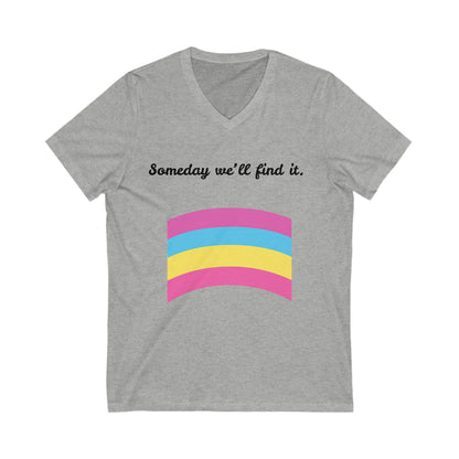 Rainbow Connection V-Neck Tee | LGBTQ+ Pride T-Shirt | Hopeful Message Unisex V-Neck