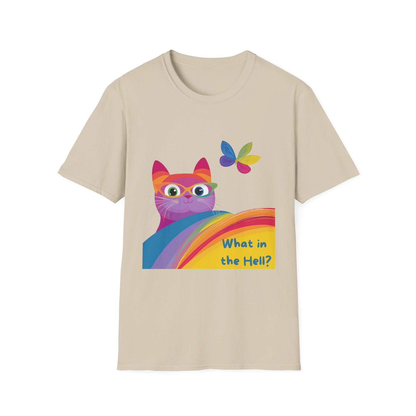 Kawaii Rainbow Cat T-Shirt | LGBTQ+ Pride Activist Kitty Tee | Cute Protest Fashion