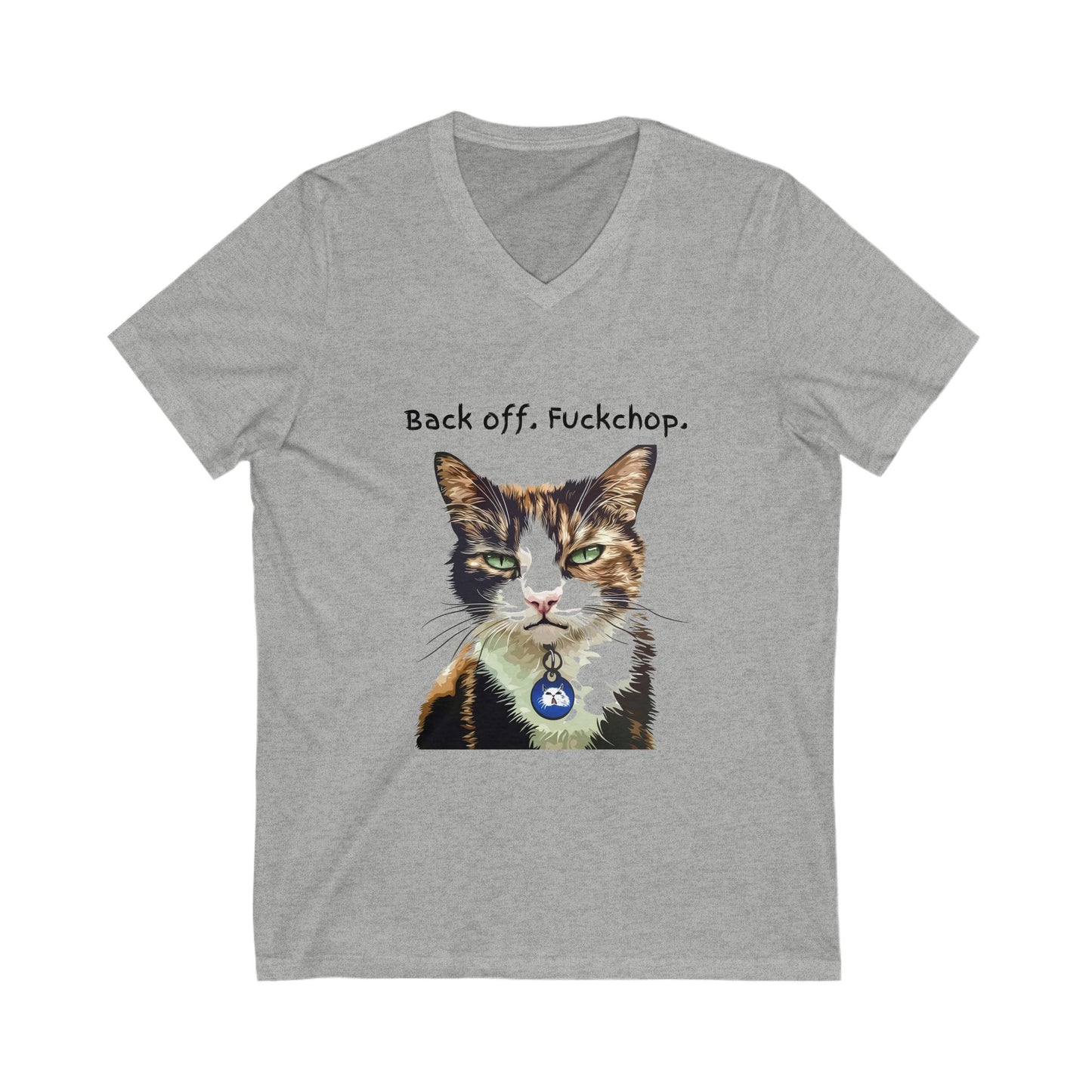 Sassy Cat V-Neck T-Shirt | Funny Pet Lover Gift | Unisex Bella Canvas Tee