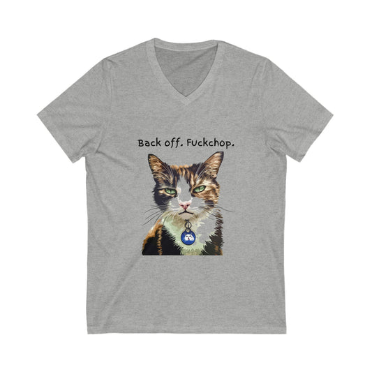 Sassy Cat V-Neck T-Shirt | Funny Pet Lover Gift | Unisex Bella Canvas Tee