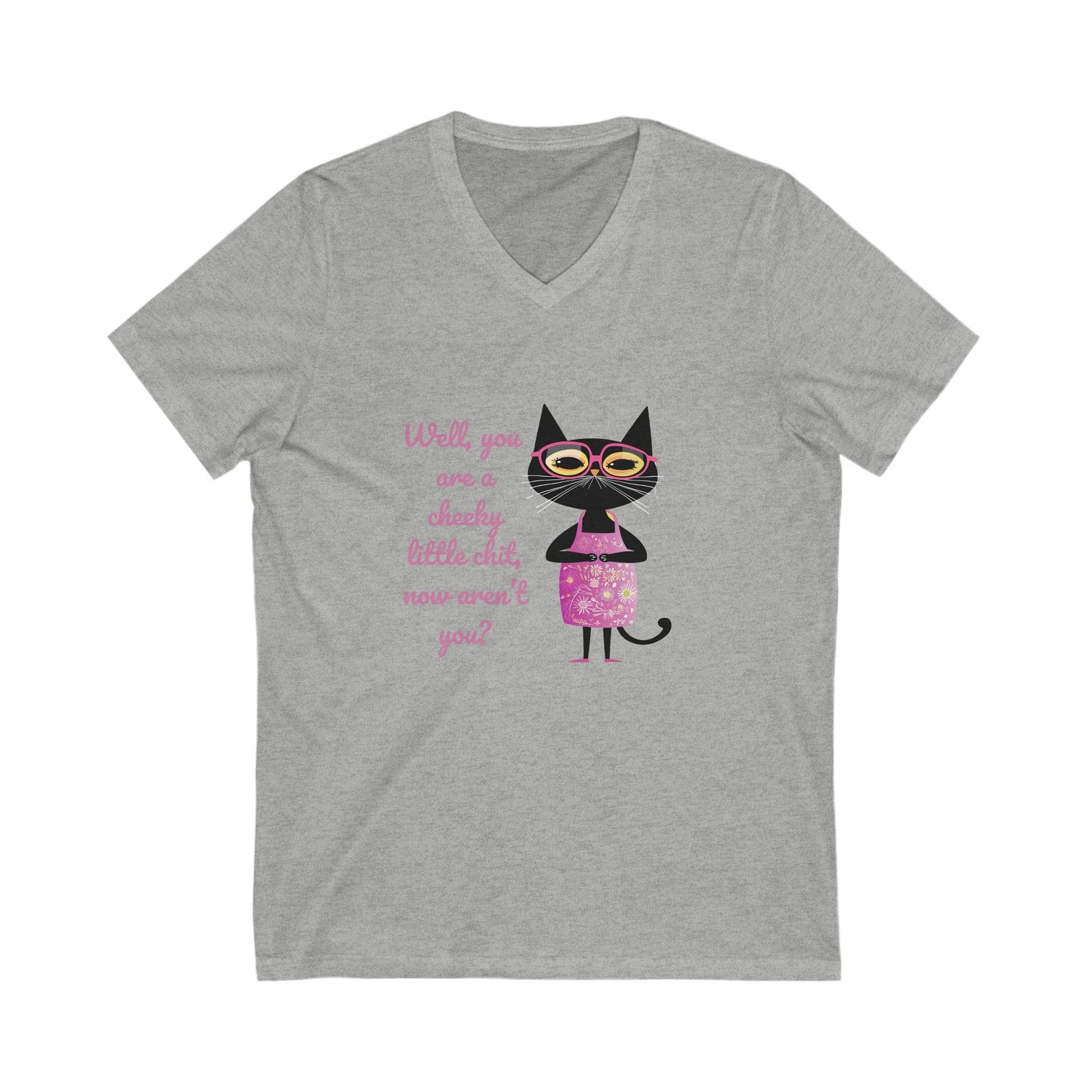 Sassy Bird Rainbow V-Neck T-Shirt | Cute Activist Kawaii Bird Unisex Tee