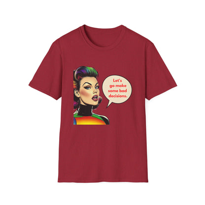 Bad Decisions Rainbow Punk T-Shirt | Retro Vintage Unisex Tee