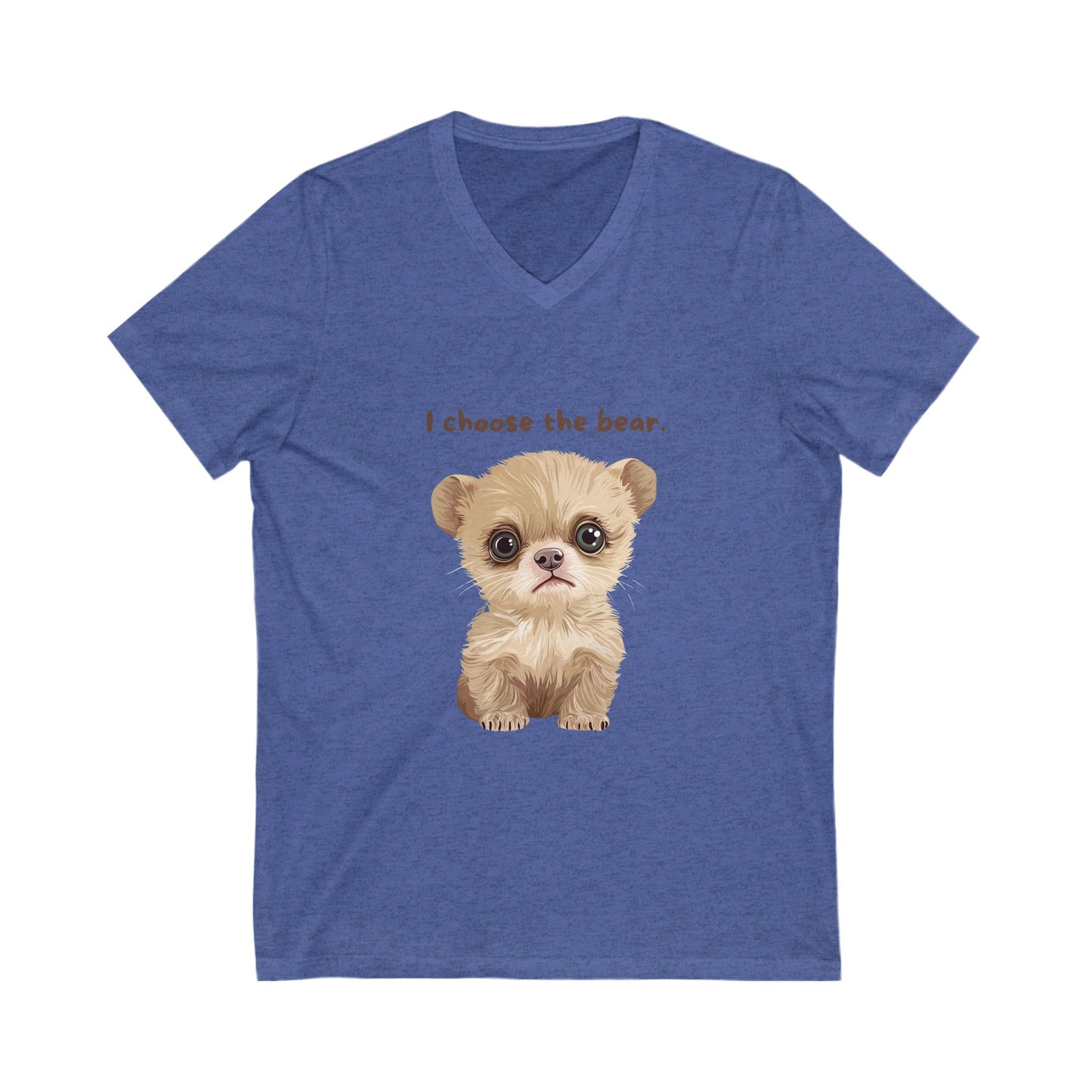 Kawaii Bear V-Neck T-Shirt | Cute Animal Rights Unisex Tee