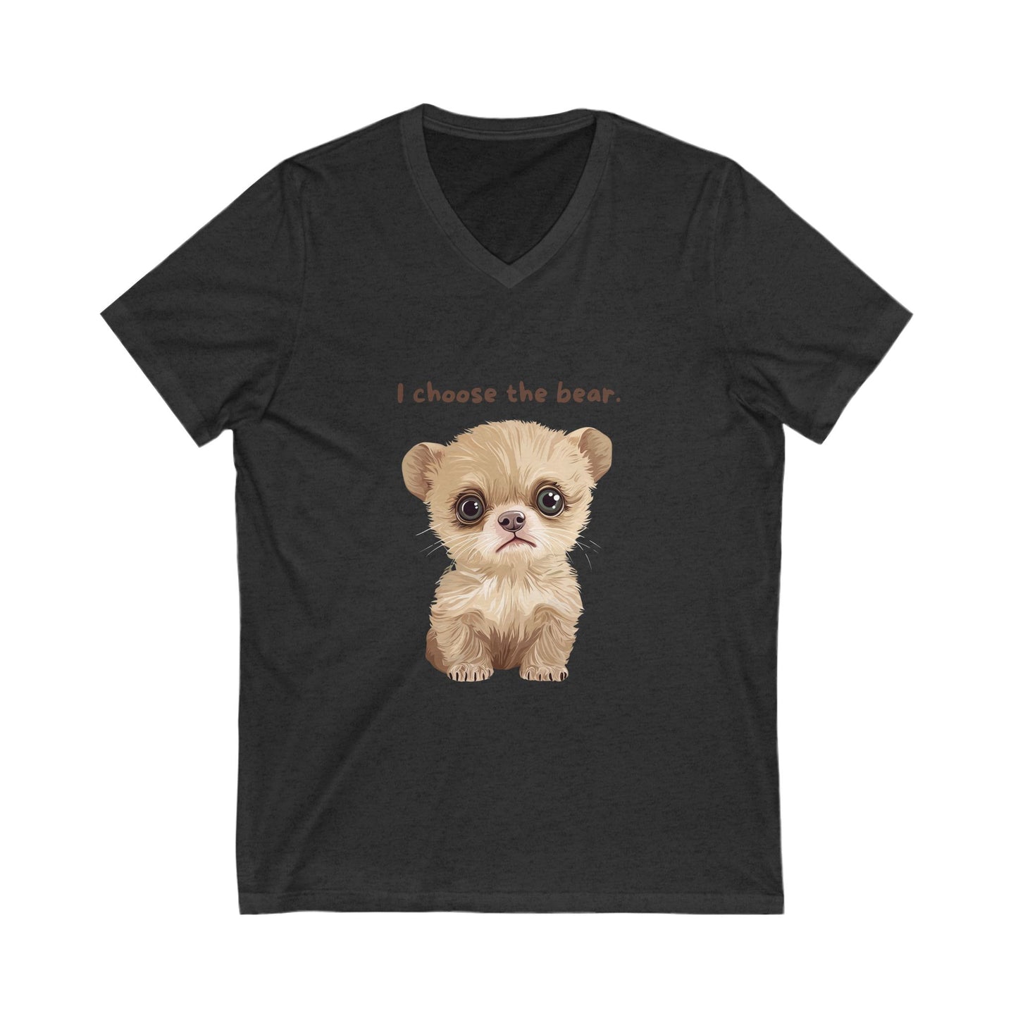 Kawaii Bear V-Neck T-Shirt | Cute Animal Rights Unisex Tee
