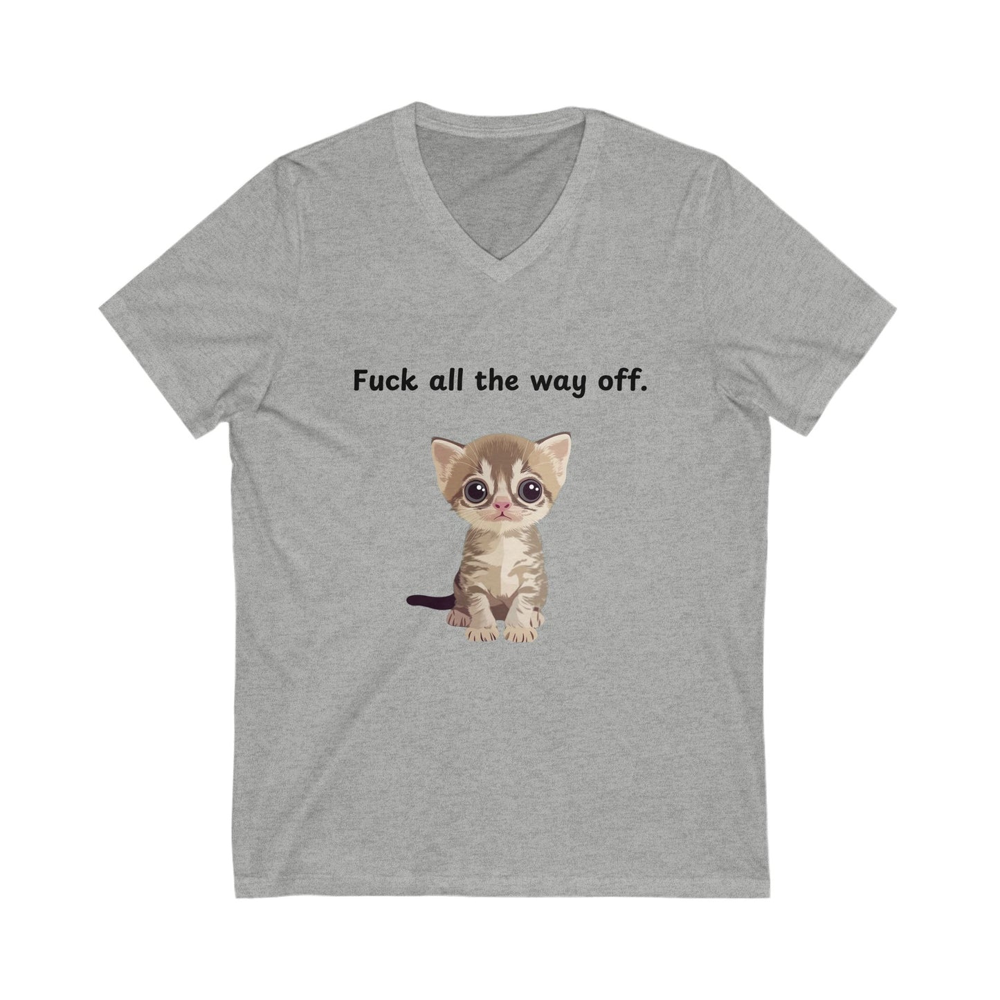 Sassy Cat V-Neck T-Shirt | Cute Kitten Attitude | Unisex Funny Pet Tee
