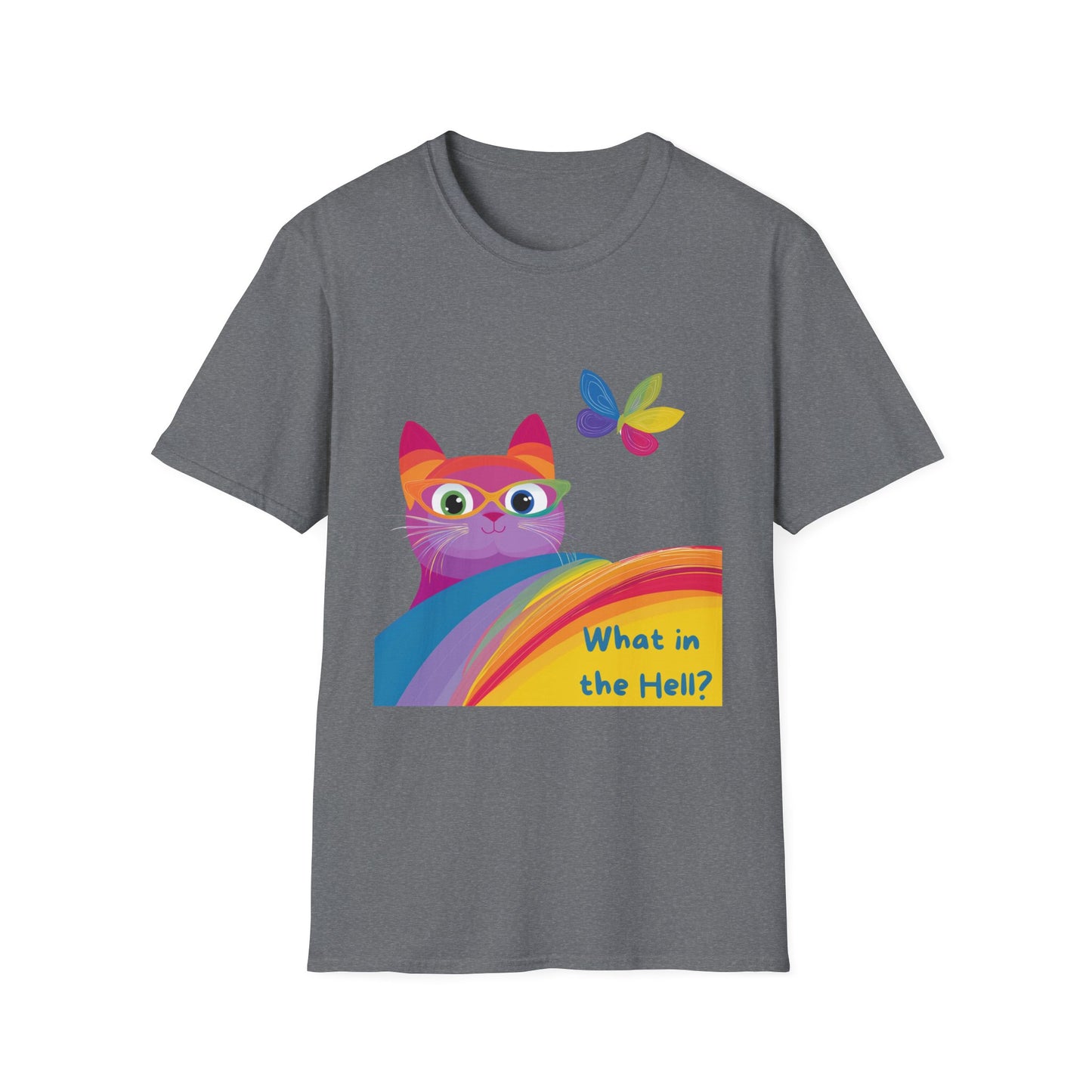 Kawaii Rainbow Cat T-Shirt | LGBTQ+ Pride Activist Kitty Tee | Cute Protest Fashion