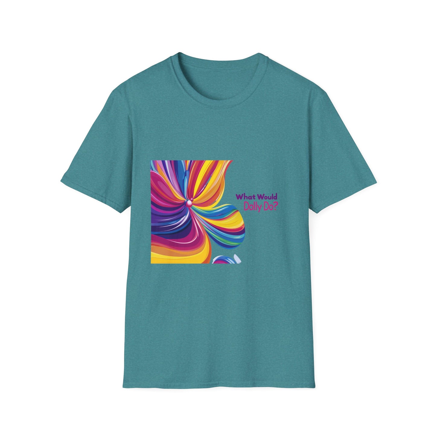What Would Dolly Do Rainbow Flower T-Shirt | LGBTQ+ Pride Unisex Tee | Country Music Fan Gift