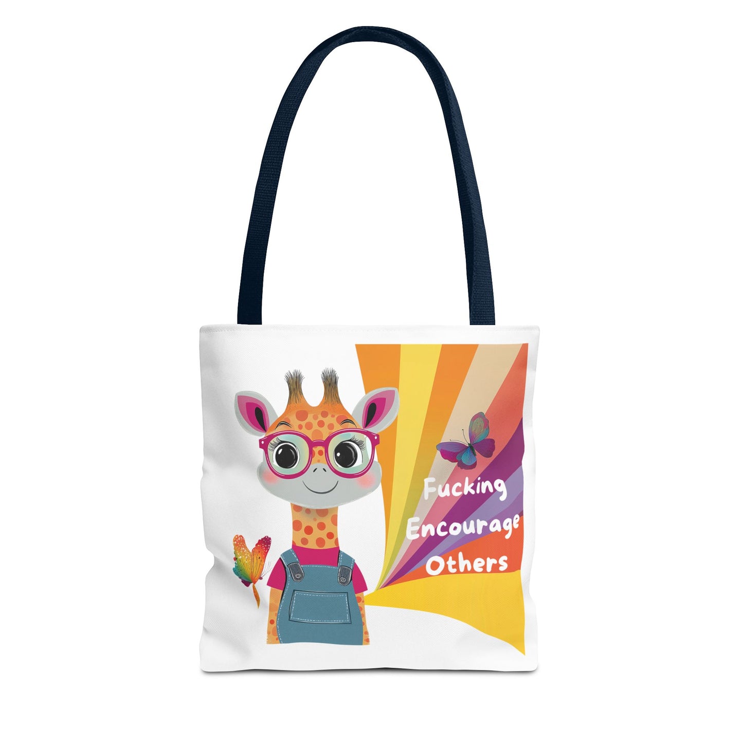 Encouraging Giraffe Kawaii Tote Bag | Cute Inspirational Accessories