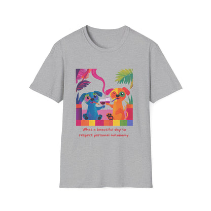 Respect Autonomy Dogs T-Shirt | Kawaii Activist Tee