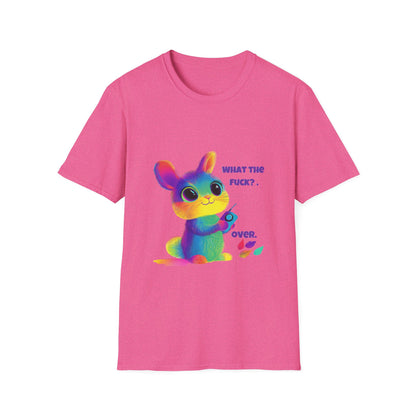 Rainbow Bunny WTF T-Shirt | Kawaii Pastel Activism Tee