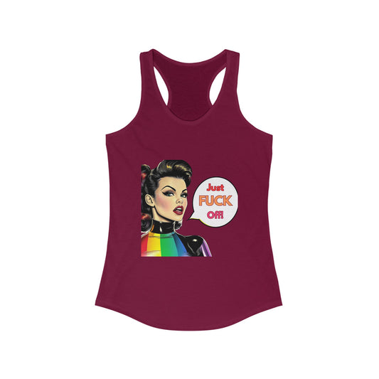 old Pride Comic Girl Racerback Tank | LGBTQ+ Statement Tank