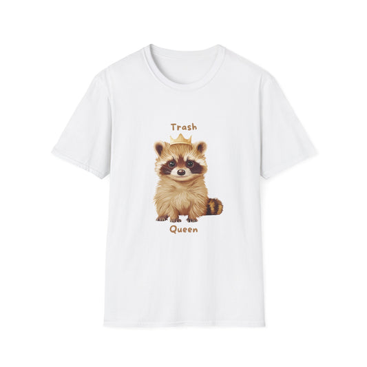 Trash Queen Raccoon T-Shirt | Cute Kawaii Animal Crown Unisex Tee
