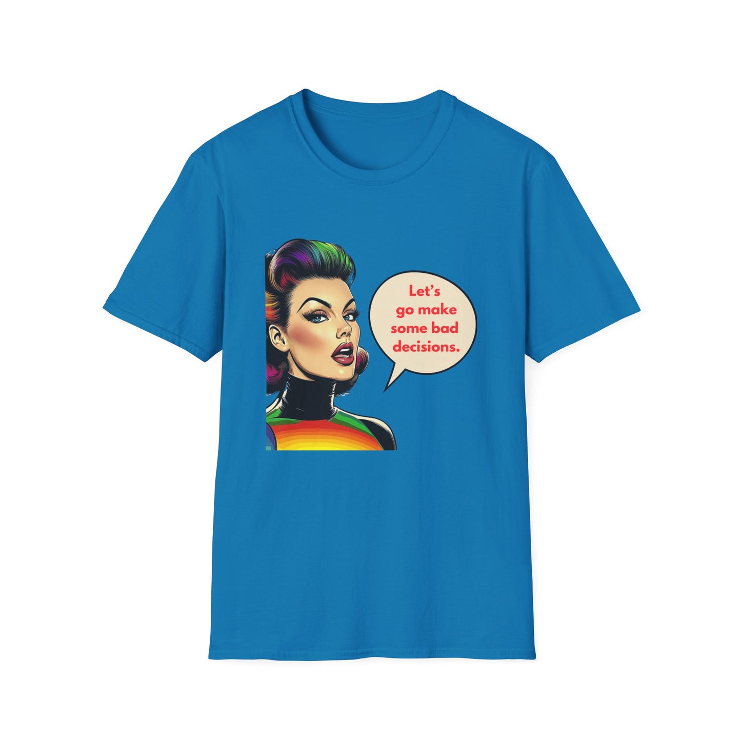 Bad Decisions Rainbow Punk T-Shirt | Retro Vintage Unisex Tee