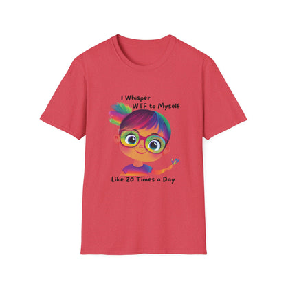 Rainbow Hair WTF Self-Talk Kawaii T-Shirt | Funny Unisex Tee