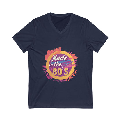 Made in the 80's Retro V-Neck T-Shirt | Vintage Birthday Gift Unisex Tee