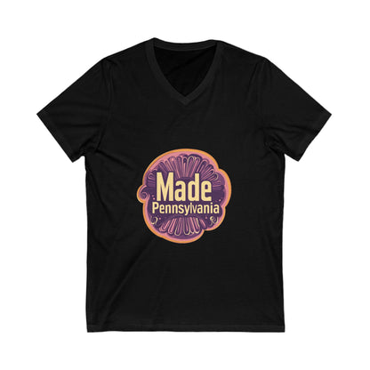 Made in Pennsylvania V-Neck T-Shirt | Vintage State Pride Design | Retro Local Unisex Tee