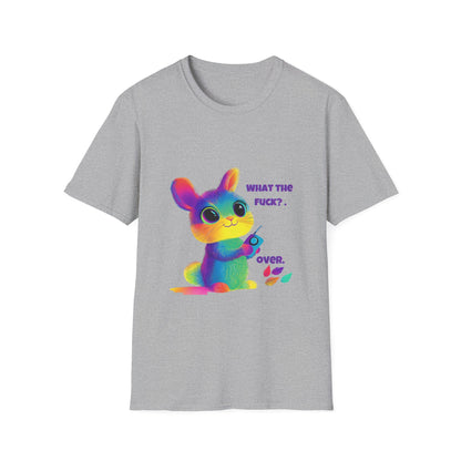 Rainbow Bunny WTF T-Shirt | Kawaii Pastel Activism Tee