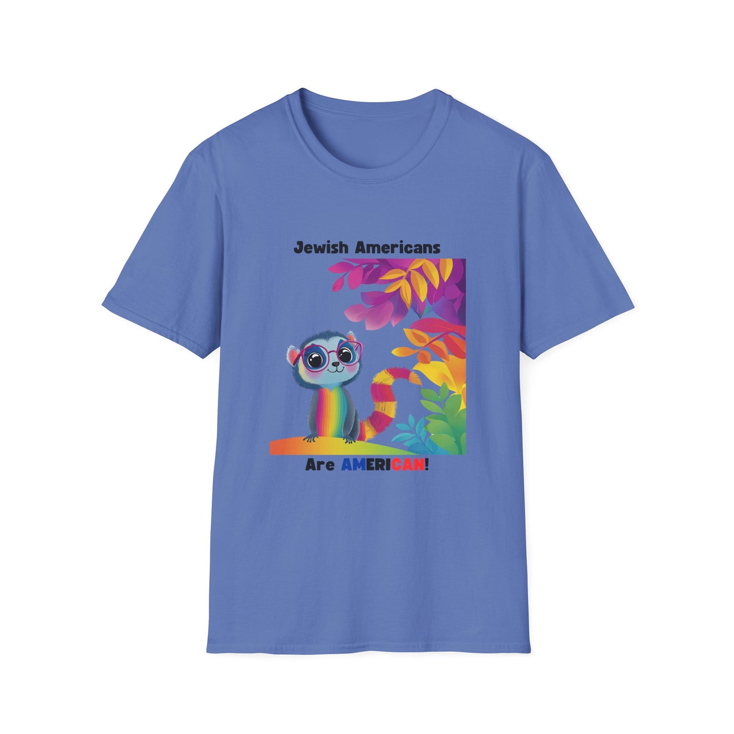 Rainbow Lemur Jewish Pride T-Shirt | Kawaii Activist Unisex Tee | Jewish American Solidarity