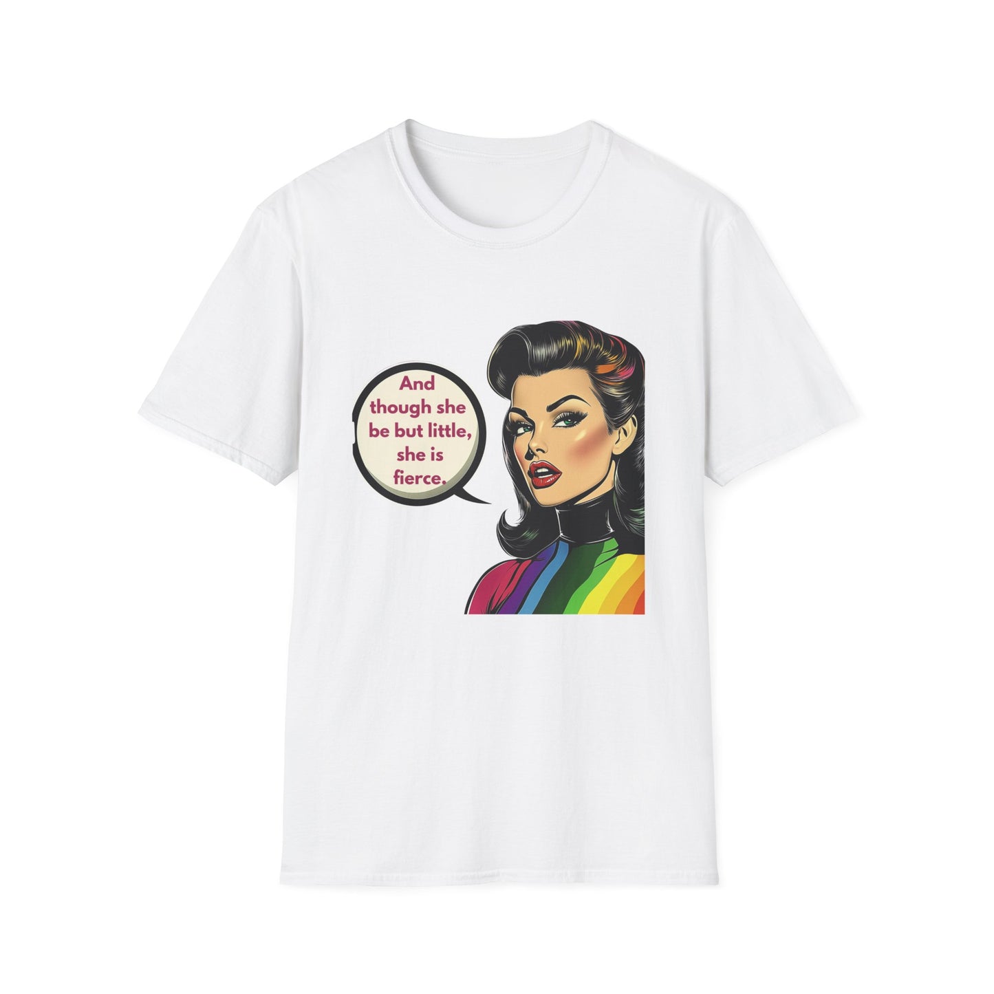 Fierce Though Little Retro Feminist T-Shirt | Vintage Comic Pride Tee