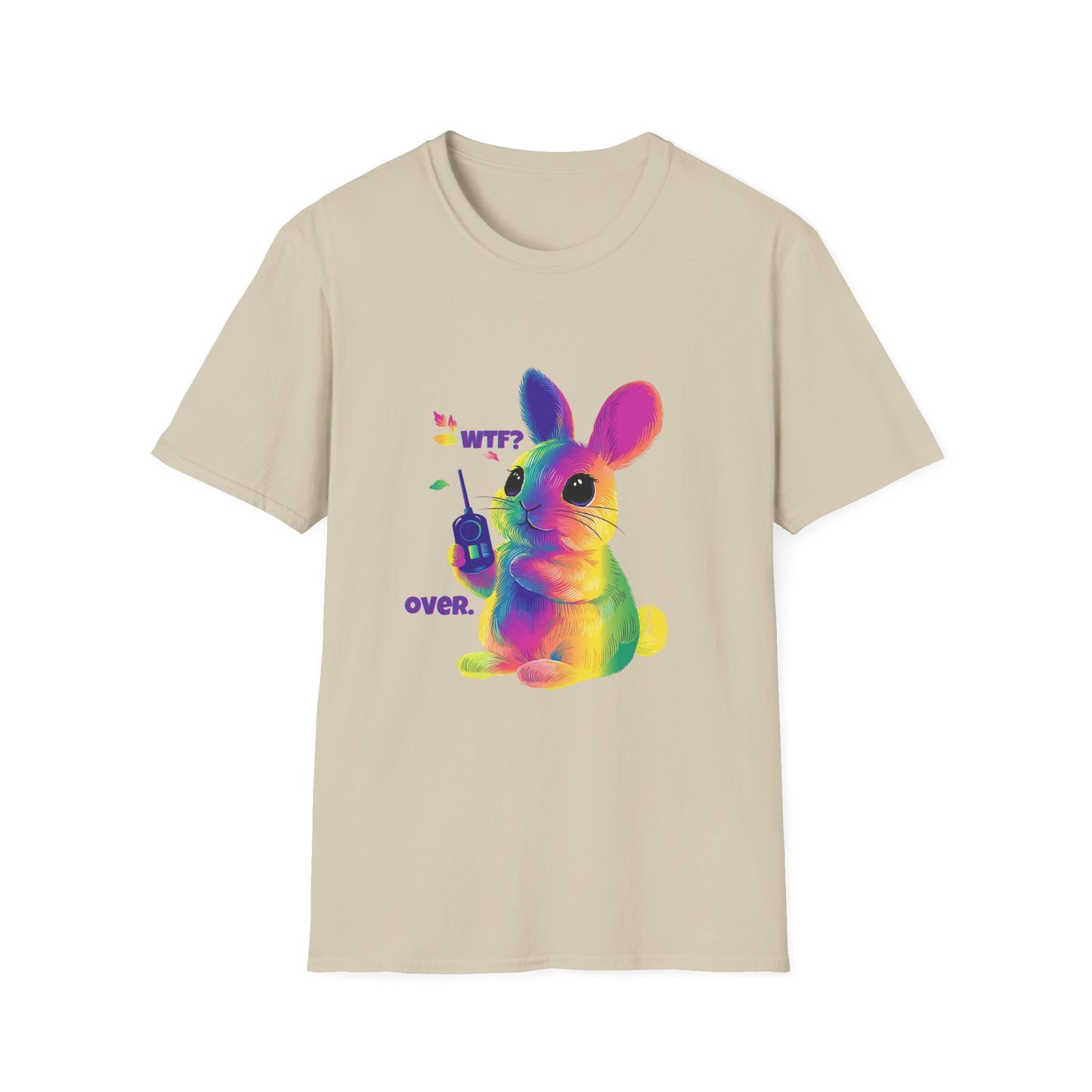 Rainbow Bunny WTF? OVER. Protest T-Shirt | Cute Activist Tee