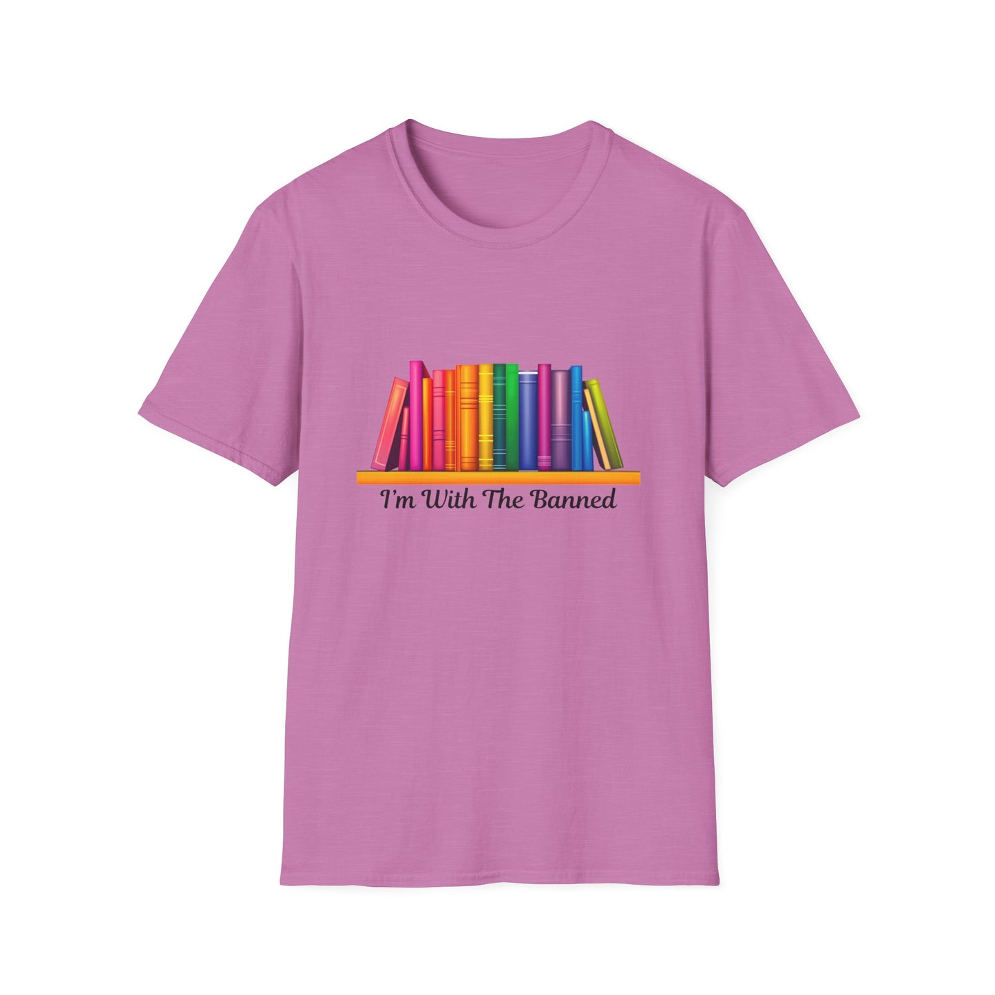 I'm With The Banned Books Rainbow T-Shirt | Literary Activism Tee