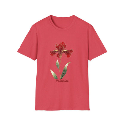 Palestine Iris Flower Unisex T-Shirt | Solidarity Cotton Tee