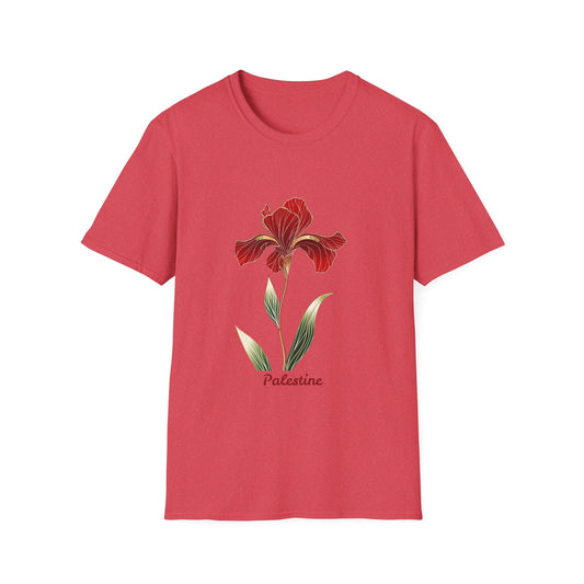 Palestine Iris Flower Unisex T-Shirt | Solidarity Cotton Tee