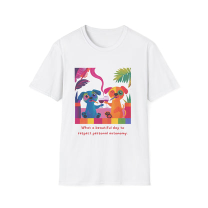 Respect Autonomy Dogs T-Shirt | Kawaii Activist Tee