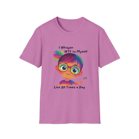 Rainbow Hair WTF Self-Talk Kawaii T-Shirt | Funny Unisex Tee
