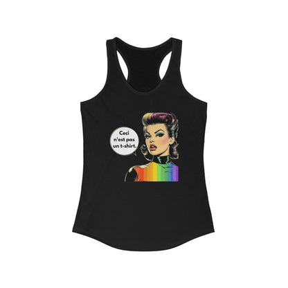 Ceci N'est Pas Un T-Shirt Rainbow Pride Retro Racerback Tank