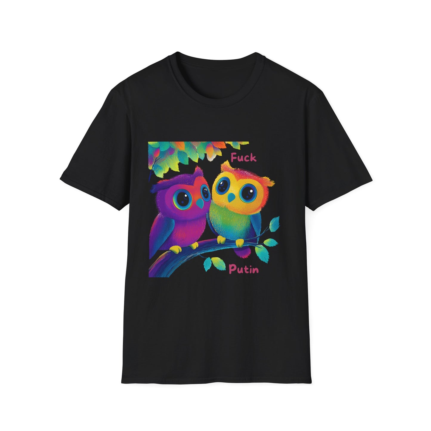 Colorful Owls Political Statement T-Shirt | Kawaii Activist Apparel