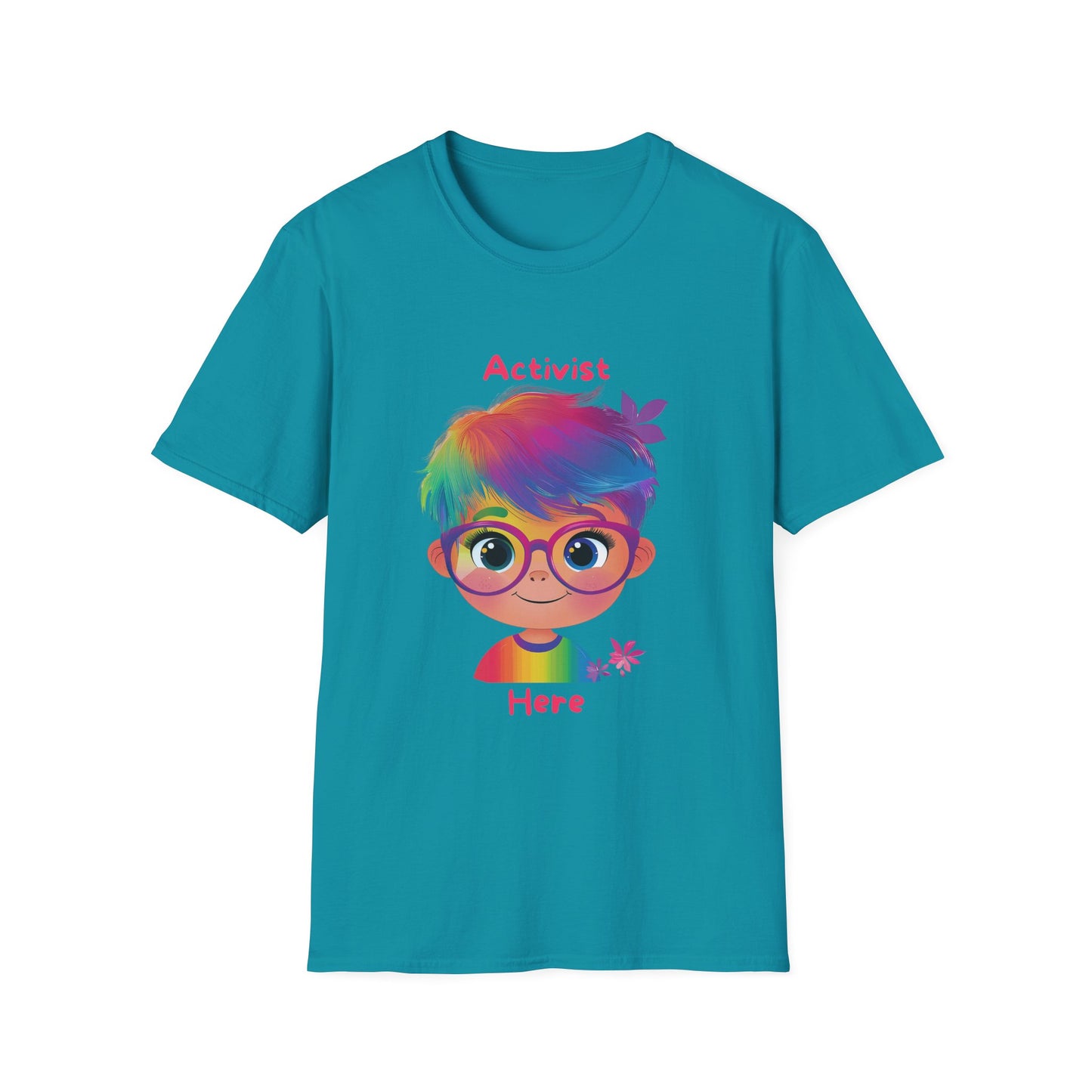 Kawaii Activist Rainbow Hair T-Shirt | Cute Protest Tee