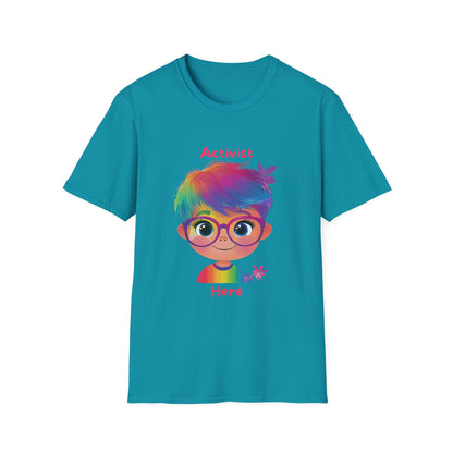 Kawaii Activist Rainbow Hair T-Shirt | Cute Protest Tee
