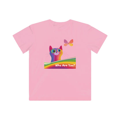 Rainbow Cat Kids T-Shirt | LGBTQ Pride Kitten | Identity Affirming Youth Tee