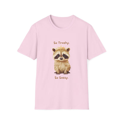 So Trashy So Sassy Raccoon T-Shirt | Cute Animal Crown Design | Unisex Comfort Tee