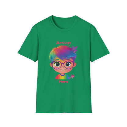 Kawaii Activist Rainbow Hair T-Shirt | Cute Protest Tee