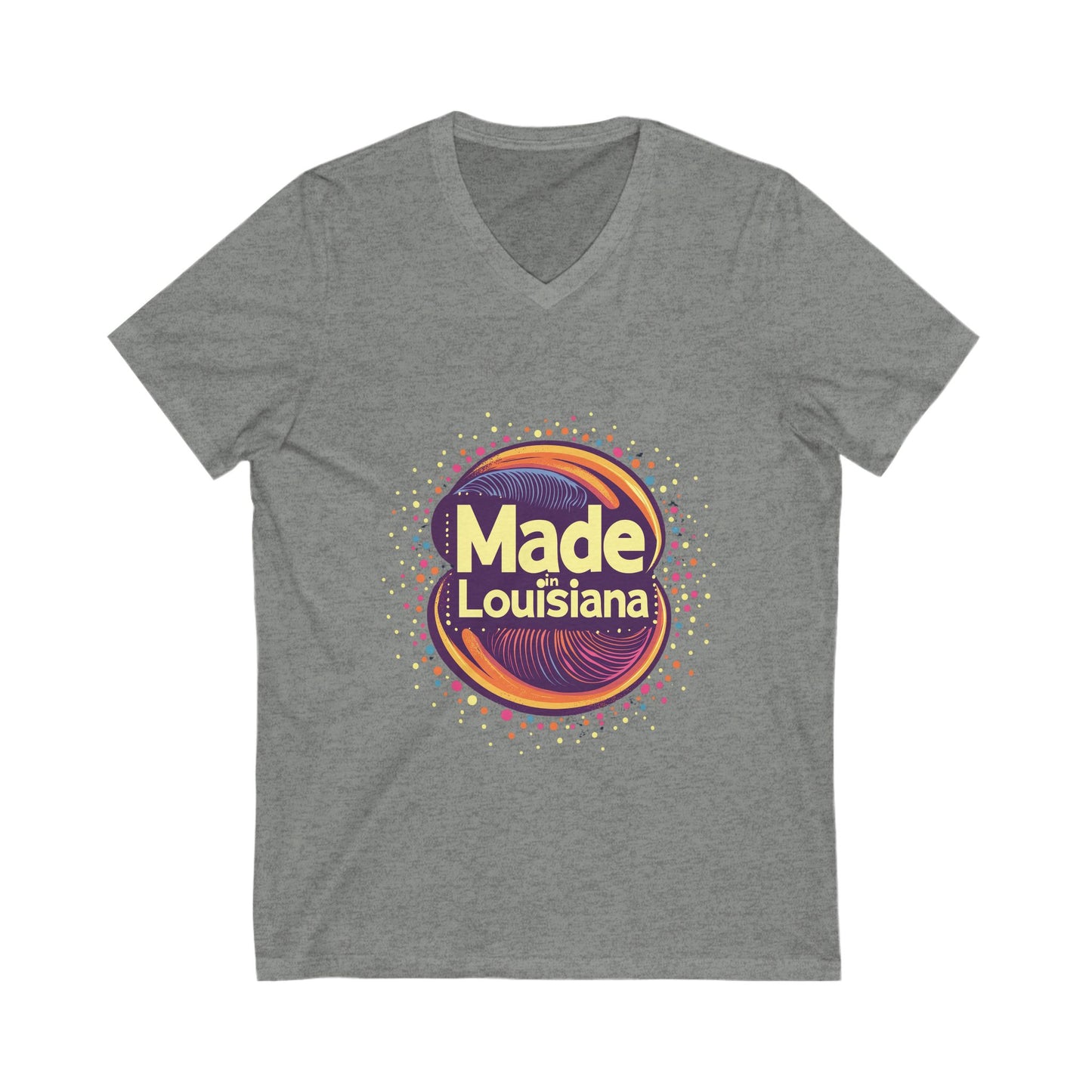 Made in Louisiana Retro V-Neck T-Shirt | Vintage State Pride Unisex Tee