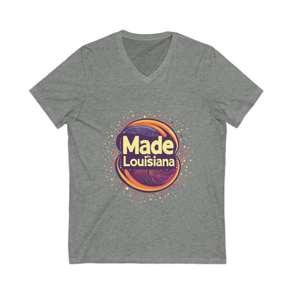 Made in Louisiana Retro V-Neck T-Shirt | Vintage State Pride Unisex Tee