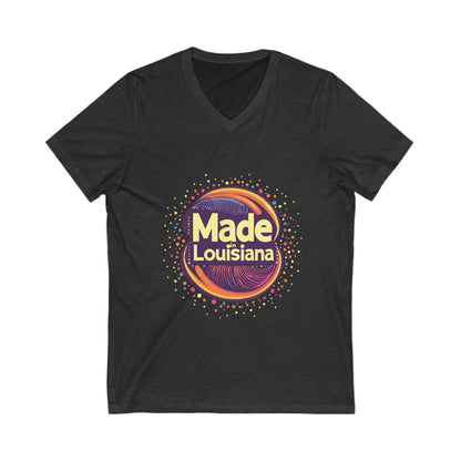Made in Louisiana Retro V-Neck T-Shirt | Vintage State Pride Unisex Tee